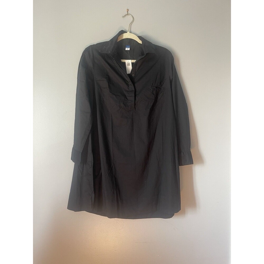 Old Navy Black Collared Mini Dress S NWT